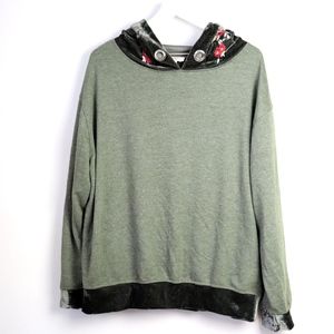Umgee Embroidered Long Sleeve Hooded Sweater
